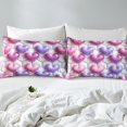 thumbnail image 3 of Erosebridal Housse de Couette Girly à Imprimé 3D Cœur d'Amour Simple, Ensembles de Literie Rose Violet Rêveur Taille Simple, Réversible 2 Pcs (Sans Couette), 3 of 7