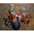 thumbnail image 2 of Redon, Odilon 24x20 Black Ornate Wood Framed with Double Matting Museum Art Print Titled - Flowers, 2 of 4