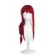 thumbnail image 2 of Peluca larga para cosplay roja trenzada con flequillo, 90 cm, resistente al calor, 2 of 2
