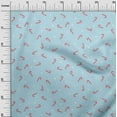 thumbnail image 3 of oneOone Cotton Cambric Light Blue Fabric Christmas Craft Projects Decor Fabric Printed By The Yard 42 Inch Wide, 3 of 4