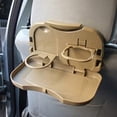 thumbnail image 3 of Multi-Function Car Folding Dining Table Tablet Holder Travel Car Back Seat Organizer Portable Car Food Drink Holder Tray Foldable Food Cup Tray Stand Desk Kids Snack Rack Black, 3 of 7