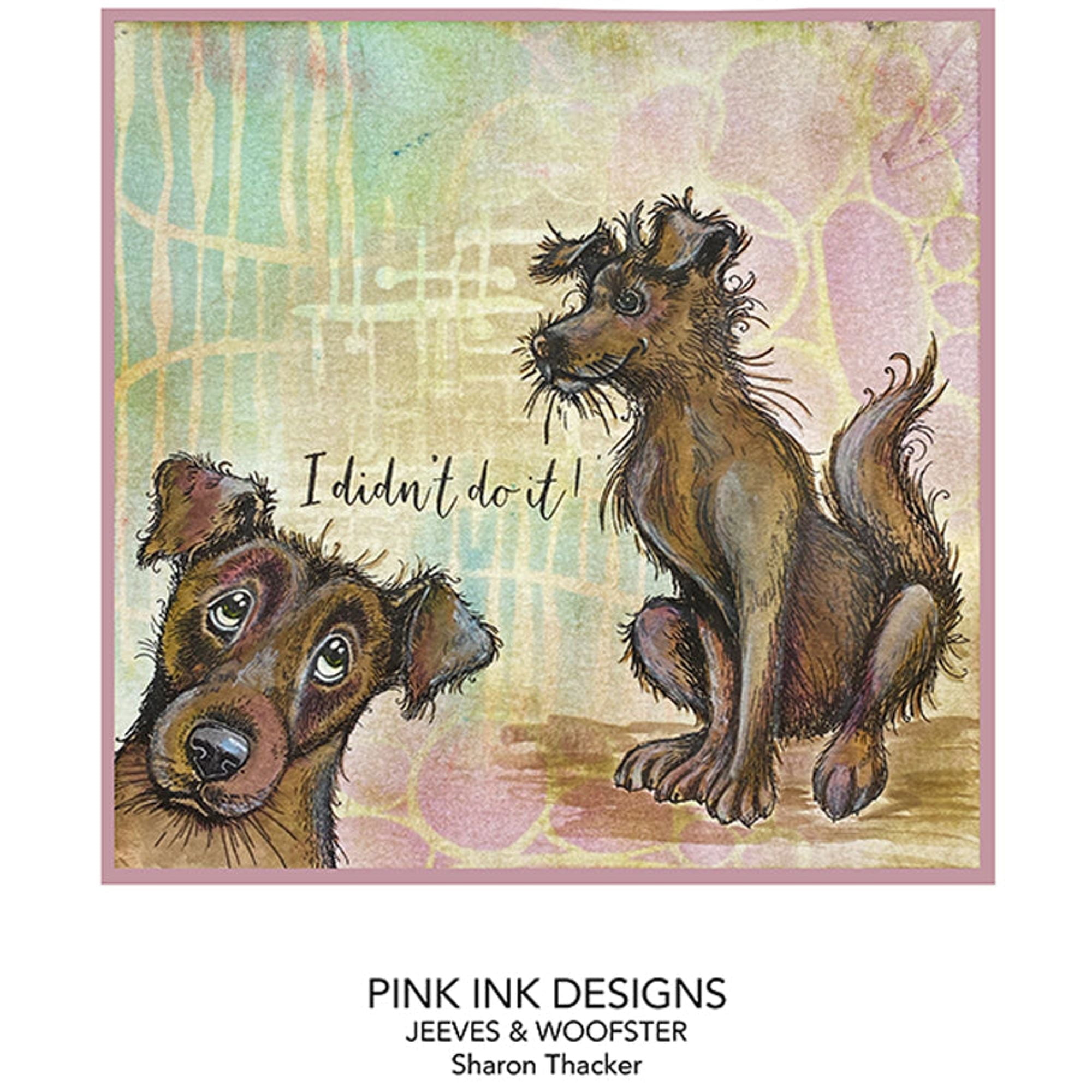 Pink Ink Designs  Jeeves & Woofster A5 Clear Stamp Set