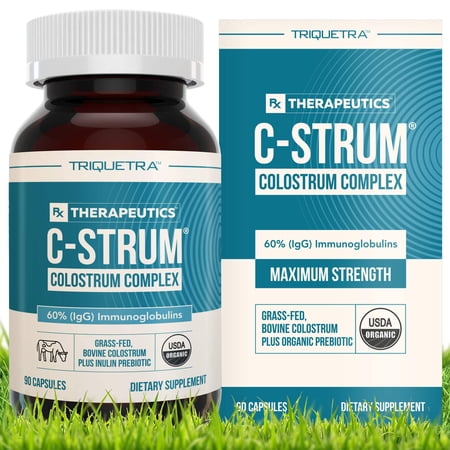 Triquetra Health C-Strum: Organic Colostrum Capsules + Prebiotic