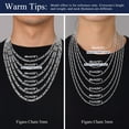 thumbnail image 6 of Suplight Solid 925 Sterling Silver 3mm/5mm Figaro Chain Necklace for Men Women, Hip Hop Jewelry Chains, 6 of 10