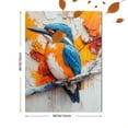 thumbnail image 3 of Qisvanset 12x16 Inch 2D Flat Framed Canvas Art, Namibia Malachite Kingfisher Bird Nature Home Office Wall Art Gift, 3 of 5