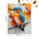 thumbnail image 3 of Qisvanset 12x16 Inch 2D Flat Framed Canvas Art, Namibia Malachite Kingfisher Bird Nature Home Office Wall Art Gift, 3 of 5