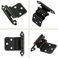 thumbnail image 4 of knobelite 2 Units (1 Pair) 3/8 inch Inset Matte Black Cabinet Hinges, Self Closing Hinges for Kitchen Cabinets/Cupboard/ Furniture Doors, Kitchen Cabinet Door Inset Hinges Black with Screws, 4 of 7