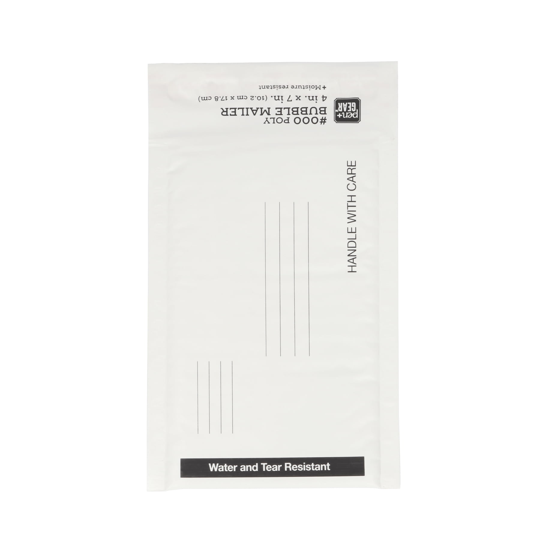 Pen+Gear White Poly Bubble Mailer, 4' x 7' (#000), Peel and Seal, 1 Count