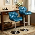 thumbnail image 5 of Roundhill Furniture Glasgow Contemporary Tufted Adjustable Height Hydraulic Bar Stools, Set of 2, Black, 5 of 11