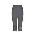 thumbnail image 4 of REALiKUN Womens Capris for Seniors Summer Capri Leggings Women Stretchy Workout Yoga Casual Vacation Beach Pants, 4 of 4