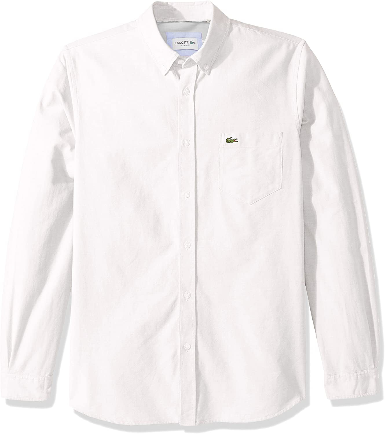 Lacoste Mens Long Sleeve Oxford Fit Woven Button Down Shirt -