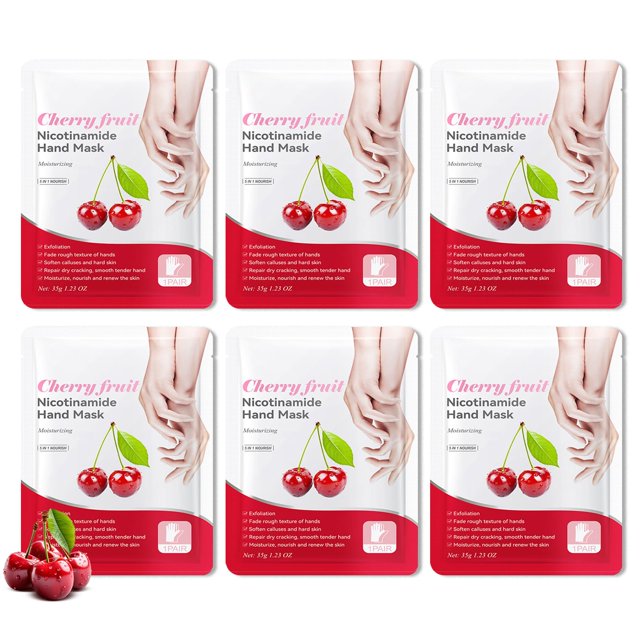 Mascarillas hidratantes para manos, 6 unidades, guantes hidratantes para hombres y mujeres, suaves, de larga duración, exfoliantes suaves, mascarillas de spa, hidratante, set de regalo de belleza para