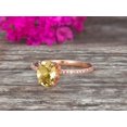 thumbnail image 2 of Vintage Looking Champagne Diamond Moissanite Engagement Ring On 10k Rose Gold 1.75 Carat 8x6mm Oval Cut Gemstone Custom Made Fine Jewelry Art Deco Anniversary Ring Bridal Ring, 2 of 5
