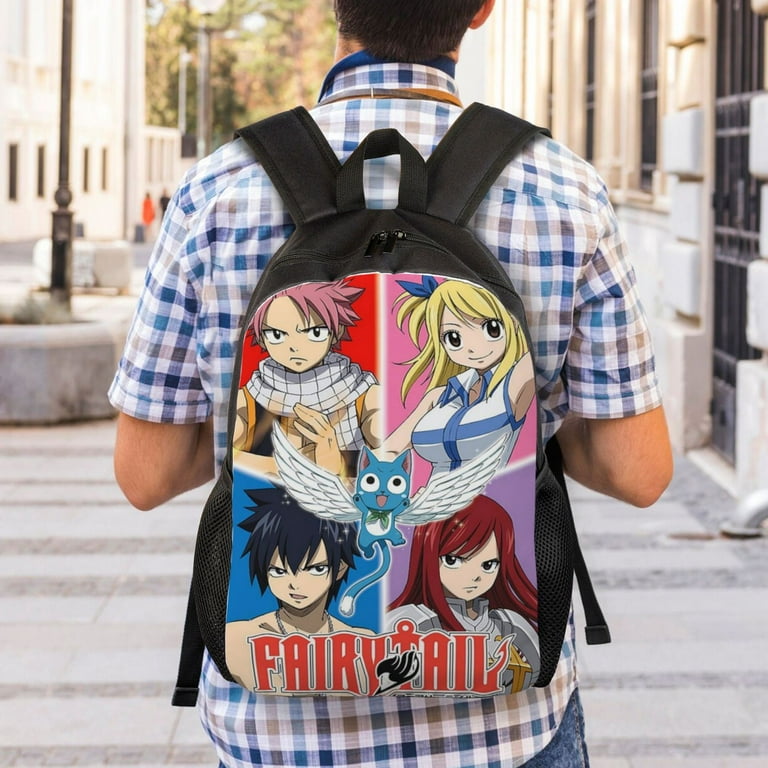 Fairy Tail Anime Backpack Cartoon Travel Bags 3D Printed Casual Daypacks Multipurpose Backpacks