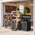 thumbnail image 3 of Homall 100 Gallon Outdoor Patio Box Deck Plastic Resin Storage Box Backyard, Black, 3 of 8