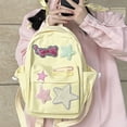 thumbnail image 3 of Multi-functional Y2k Backpack Large-capacity Nylon Student School Bag Anti-theft Lightweight School Backapck Teenagers beige, 3 of 6