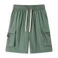 thumbnail image 4 of Up to 65% off Xunlbb Men's Big & Tall Cargo Shorts Men's Summer Casual Solid Color Portable Fashion Pockets Drawstring Elastic Waist And Comfortable Shorts Cargo Pant Gift for Him, M-5XL, 4 of 6