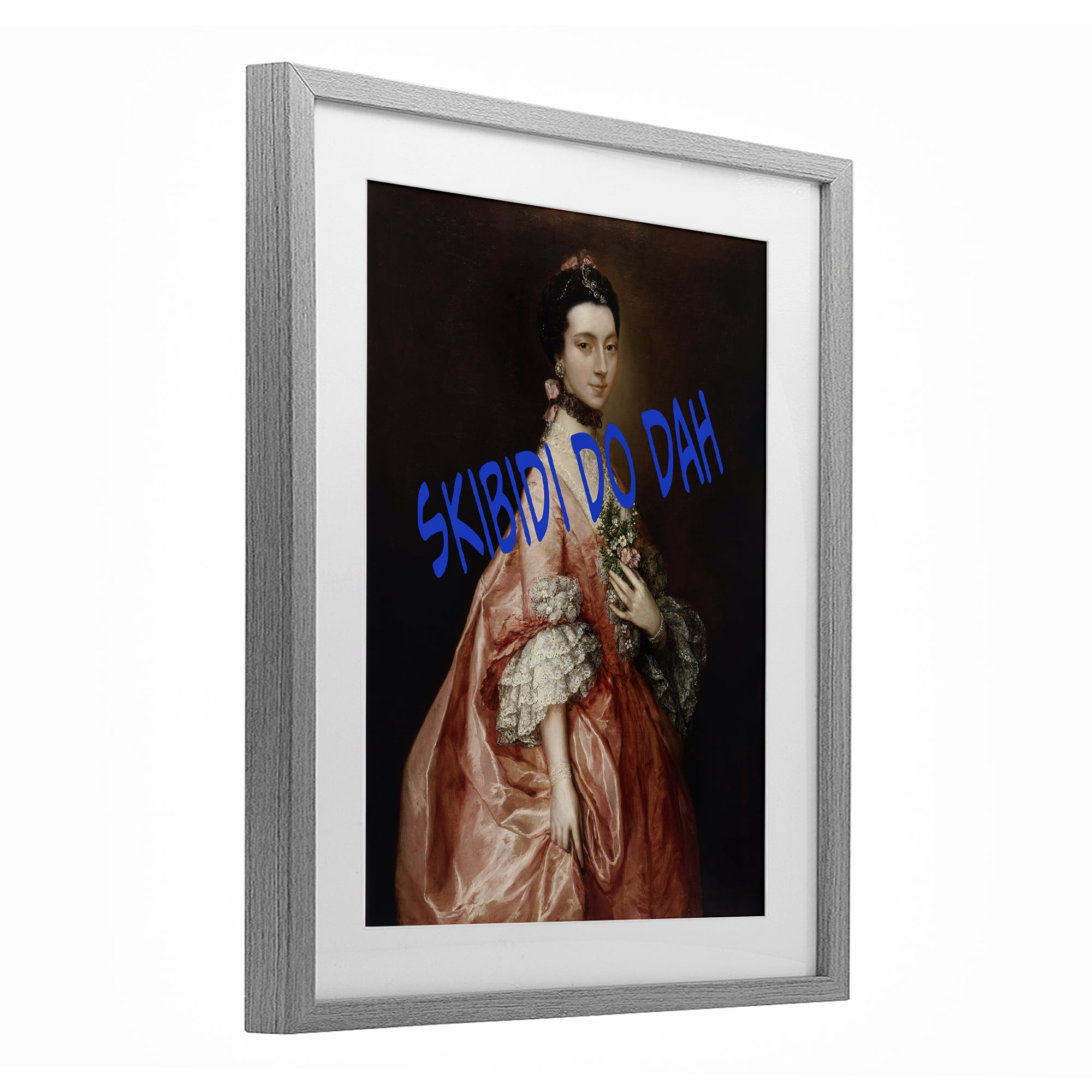 Stupell Industries Iconic Skibidi Do Dah Gray Framed Print Under Glass, design by Grotto Studios
