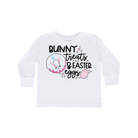 

Inktastic Easter Bunny Treats and Easter Eggs Gift Toddler Toddler Girl Long Sleeve T-Shirt