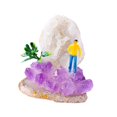thumbnail image 3 of 1 件装天然水晶烛台玛瑙片底座微景观办公桌面装饰摆件 款式三 Estilo C, 3 of 9