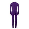 thumbnail image 7 of CaComMARK PI Muslim Swimsuit for Women Rash Guard Set 2 Pieces Long Sleeve Modest Swimwear Surfing Bathing Suit Purple M(M), 7 of 7
