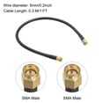 thumbnail image 2 of RG58 Coaxial Cables SMA Male To SMA Male With Adapter Low Loss RF Coaxial Cables 1FT Black 1Pcs, 2 of 5