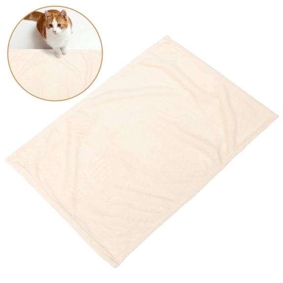 NICEXMAS Warm Beige Coral Fleece Throw Blanket Cozy Soft Blanket for Pets, Sofa, and Home Use