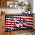 thumbnail image 3 of Independence Day Gnomes Cabinet Curtain 32"Wx55"L, Dustproof Pantry Door Curtain with Self Adhesive Tape, 4th of July Red Striped Tall Storage Cover Privacy Drape for Bathroom Kitchen Laundry Room, 3 of 9