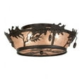 thumbnail image 4 of Meyda Tiffany 68932 Oak Leaf And Acorn 4 Light 20" Wide Semi-Flush Ceiling Fixture -, 4 of 6