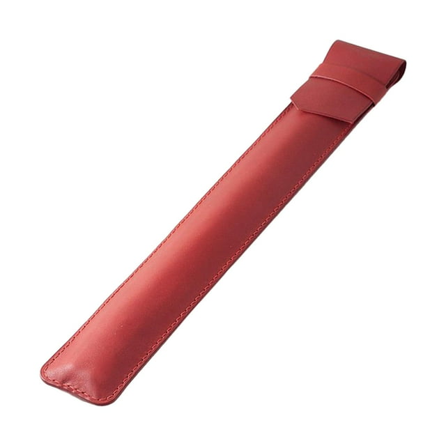 Decodeary Sac de Rangement pour Baguettes Étui de Transport Durable Étui Portable en Cuir Rouge 44x6cm
