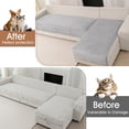 thumbnail image 6 of TOPCHANCES Soft Velvet Couch Covers, Non Slip Corner Sofa Cover Protector Mat, Pet Sofa Mat, 2-Piece Couch Covers Set for L Shape Sectional, Light Grey, Size M, 6 of 10