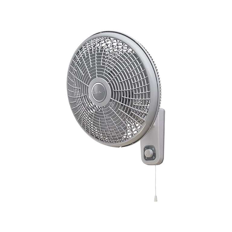 Lasko 16 3-Speed Oscillating Wall Mount Fan with Anti-Rust Grills, M16900,  White - Walmart.com