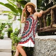 thumbnail image 2 of Balery Round Design Vestidos de verano para mujer con estampado: vestido holgado sin mangas, vestido playero informal y cómodo para días calurosos., 2 of 7