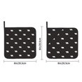 thumbnail image 4 of Kitchen Pot Holders Heat Resistant Oven Hot Pads With Hand Pockets And Hanging Loops For Baking Cooking 2 Pack 8'' X 8'' Black Christmas White Bears, 4 of 9