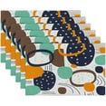 thumbnail image 2 of Cartoon Shapes Geometric Placemats Set of 6 Rectangle Table Mats Washable Heat-Resistant Place Mat for Kitchen Dining Table Decor Indoor Outdoor, 2 of 6