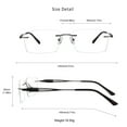 thumbnail image 3 of LifeArt Blue Light Blocking Glasses,Computer Reading Glasses,Alloy Rimless Frame,Stylish for Men&Women(Coffee,+1.00 Magnification), 3 of 5