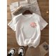 thumbnail image 1 of [Bible Verses T-Shirt] Regular Size Lettering Bible Verses Print T-Shirt | Short Sleeve Round Neck Casual Top Summer And Spring Women's Regular Size Clothing, 1 of 5