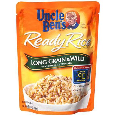 Uncle Ben's Ready Rice Long Grain & Wild, 8.8 oz. Bags (Pack of 6)