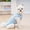 Blue, variant on Pet Short Sleeve Vest, Breathable Hollow Out Dog Cat Clothes Cute Lace Up Outfit for Teddy