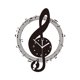 thumbnail image 2 of Reloj de pared con notas musicales, decoración de pared para el hogar, fácil de leer, reloj colgante de acrílico 30 cm, 2 of 9