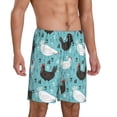 thumbnail image 2 of Fotbe Lovely Roosters Pajama Shorts for Men, Men's Pajama Bottoms, Sleepwear,Short Pajama Pants-3X-Large, 2 of 9