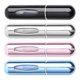 thumbnail image 3 of Atomizador de perfume portátil recargable de 5 ml, 4 unidades, para viaje, rosa, azul, negro y plateado., 3 of 14