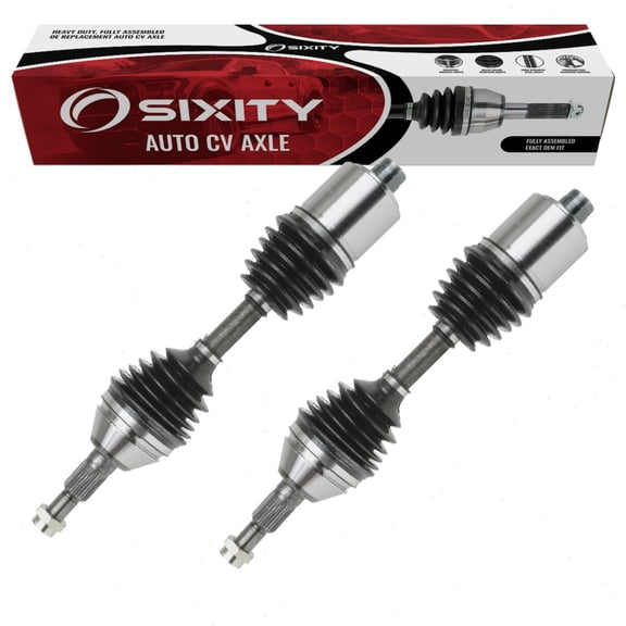 Sixity Auto 2 pc Front CV Axle Kit compatible with Saturn Aura 2.4L L4 3.5L V6 2007-2009 - Pair Left Right Driver Passenger Complete Axle Shaft Assembly