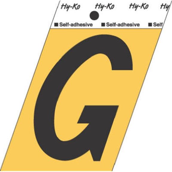 Hy-Ko Products GG-25-G 3.5 in. Aluminum Adhesive Letter G- Pack Of 10