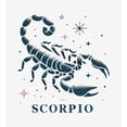 thumbnail image 5 of Scorpio Zodiac Sign Adult White Long Sleeve Hoodie-Medium, 5 of 6