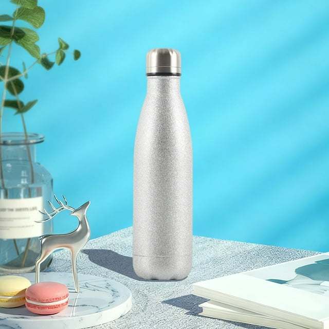 Lunxisen 1 Pcs Bouteilles d'Eau en Acier Inoxydable, Bouteille d'Eau de Sport en Métal Réutilisable Garde la Boisson Chaude et Froide, Bouteille d'Eau Isolée à Double Paroi sous Vide en Forme de Cola pour Camping Gym