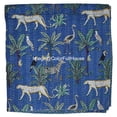 thumbnail image 2 of Indian Handmade Animal Print Cotton kantha Quilt, Village art gudri,Hand Stitch Quilt ,Bedspread, Blanket Size ( King 108" x 108" ), 2 of 5