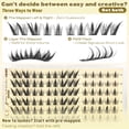 thumbnail image 5 of Lash Clusters with Spikes Anime Eyelash Clusters Natural Manga Eyelash Extensions 10-14mm Lash Extensions Thin Band DIY Left & Right Individual Lashes Cat Eye, 5 of 9