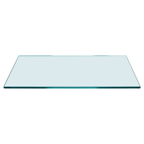 Dulles Glass 6" x 18" Rectangle Floating Glass Shelf - Shelf Only - Tempered - 3/8" Thick - Flat Polished