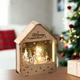 thumbnail image 6 of YOHAVEN Wooden House Christmas Night Light, LED Santa Cabin Luminous Tabletop Ornament for Xmas Home Bedroom Living Room Decor, 6 of 6